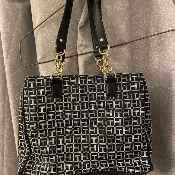 TOMMY HILFIGER Bag Shoulder Bag Handbag Purse SHOPPER Black - Picture 6 of 7